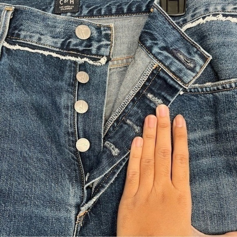 Citizens of Humanity LIYA High Rise Classic Fit Jeans 31 Button Fly‎ Distressed - Picture 6 of 12